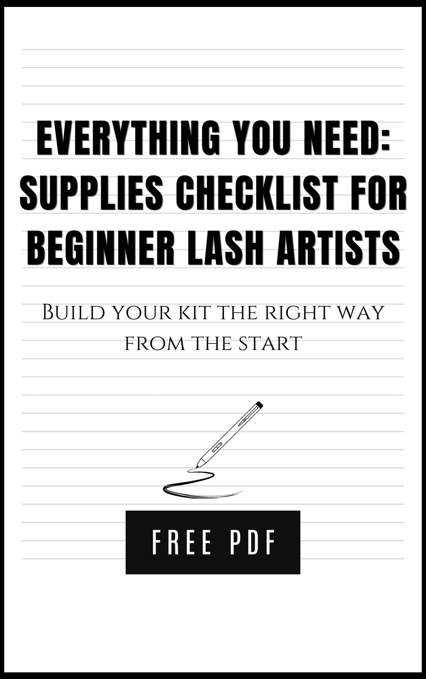 FREE Digital Download - Supplies Checklist